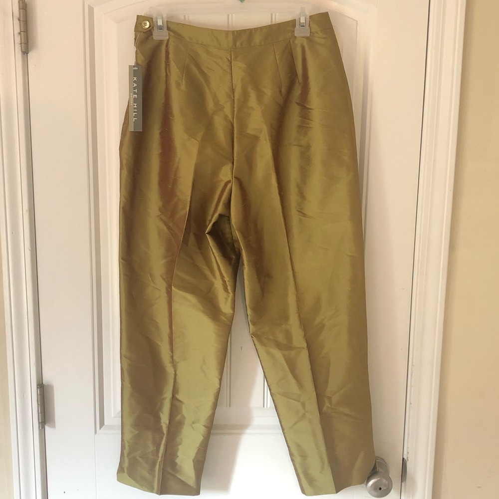 Kate Hill 100% Silk Slacks